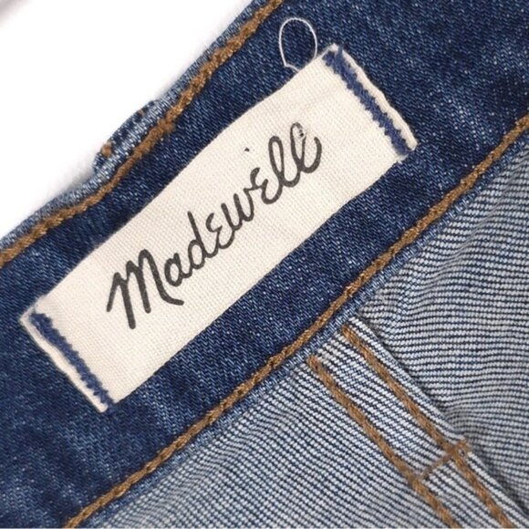 MADEWELL THE PERFECT VINTAGE CROP JEANS Button Fly High Rise Size 26 - Picture 7 of 12